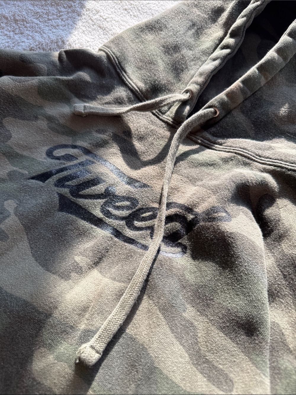 Twisted Olive Green Camo Hoodie